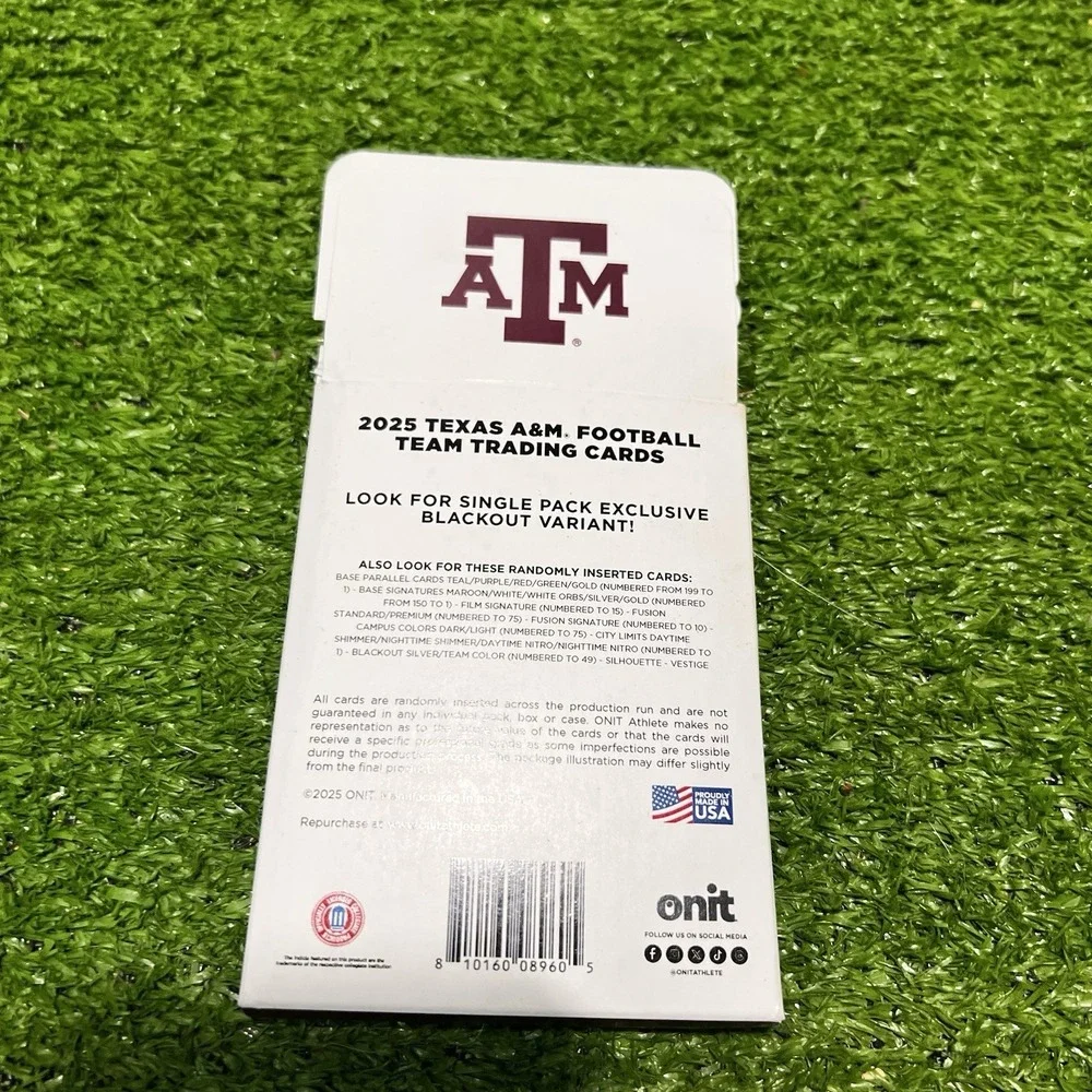Texas A&M Collectibles 2025 CFP Aggie Football Trading Cards NIL Fund TAMU 10 Pk